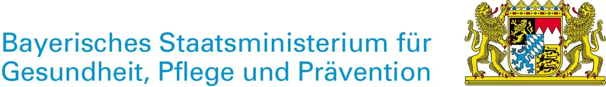 Marke Logo des Bayerischen Staatsministeriums für Gesundheit, Pflege und Prävention